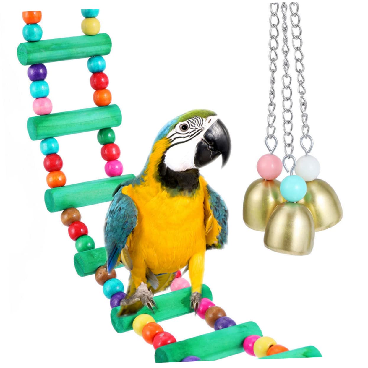 ABOOFAN 3 Set Di Giocattoli Per Altalena Per Pappagalli Giocattoli Per Gabbie Per Uccelli Per Scale Per Parrocchetti E Altalene Forniture Per Animali Domestici 2 Pezzi*3