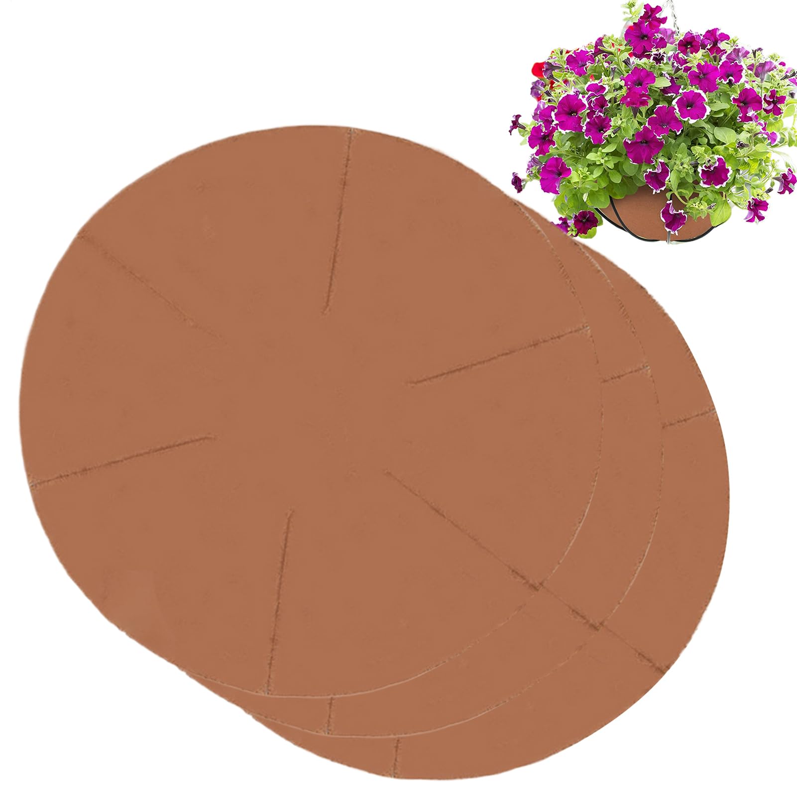 Inserts de paniers suspendus en feutre lot de 3 pour balcon et jardin