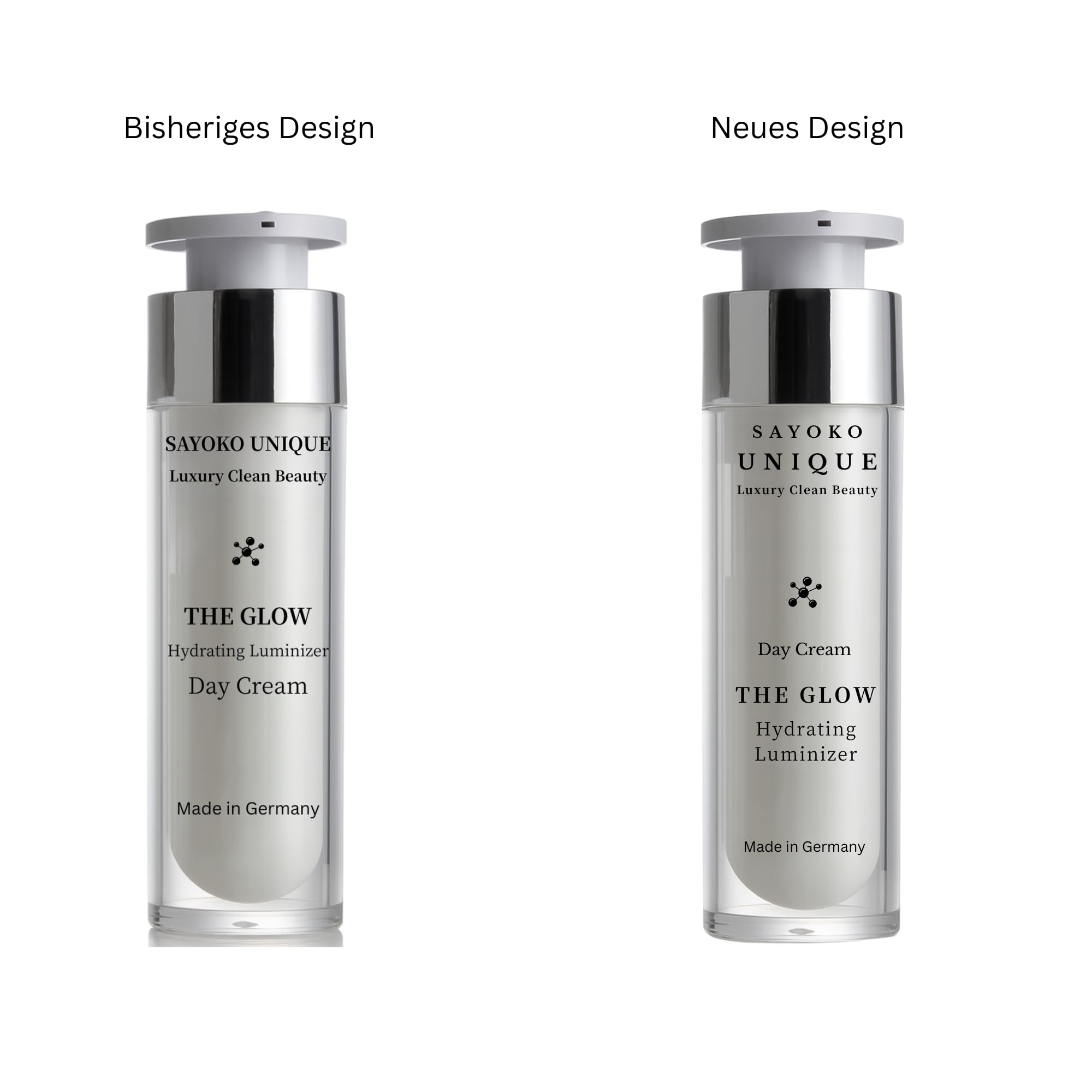 The Glow Hydrating Luminizer | Crema facial vegana con aloe vera, triple ácido hialurónico y Reishi – Hidratación y brillo para piel seca – Cuidado de día Clean Beauty