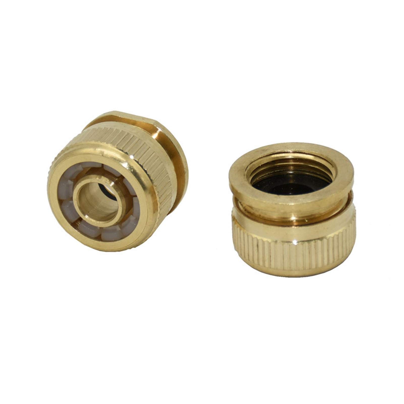 Schlauchverbinder 1/2 Zoll auf 16 mm Innengewinde Schlauch-Schnellkupplung Messing 1/2 Schlauch Kupfer Metall Gewinde Wasserrohrkupplung 20