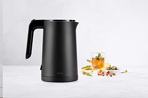 ZWILLING ENFINIGY Wasserkocher mit Edelstahl-Kalkfilter & Überhitzungsschutz, kabellos, 1850 Watt, 1,0 Liter, Schwarz – Bild 4