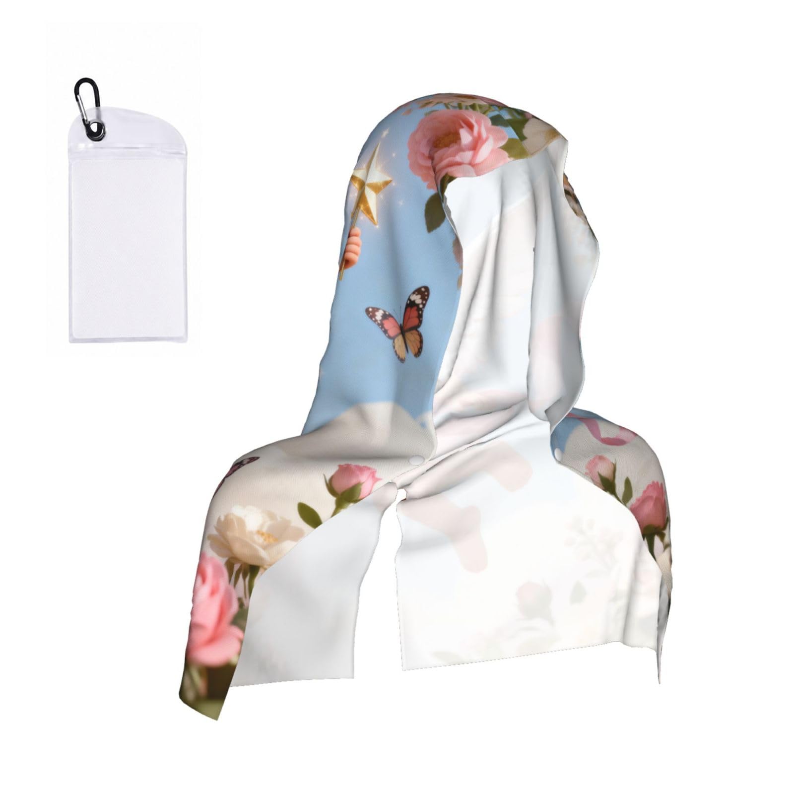CNTDBU Clever Angel Cooling Towel Hooded-Instant Chill Neck Cover for Sports, UV Cooling Rag for Running Gym