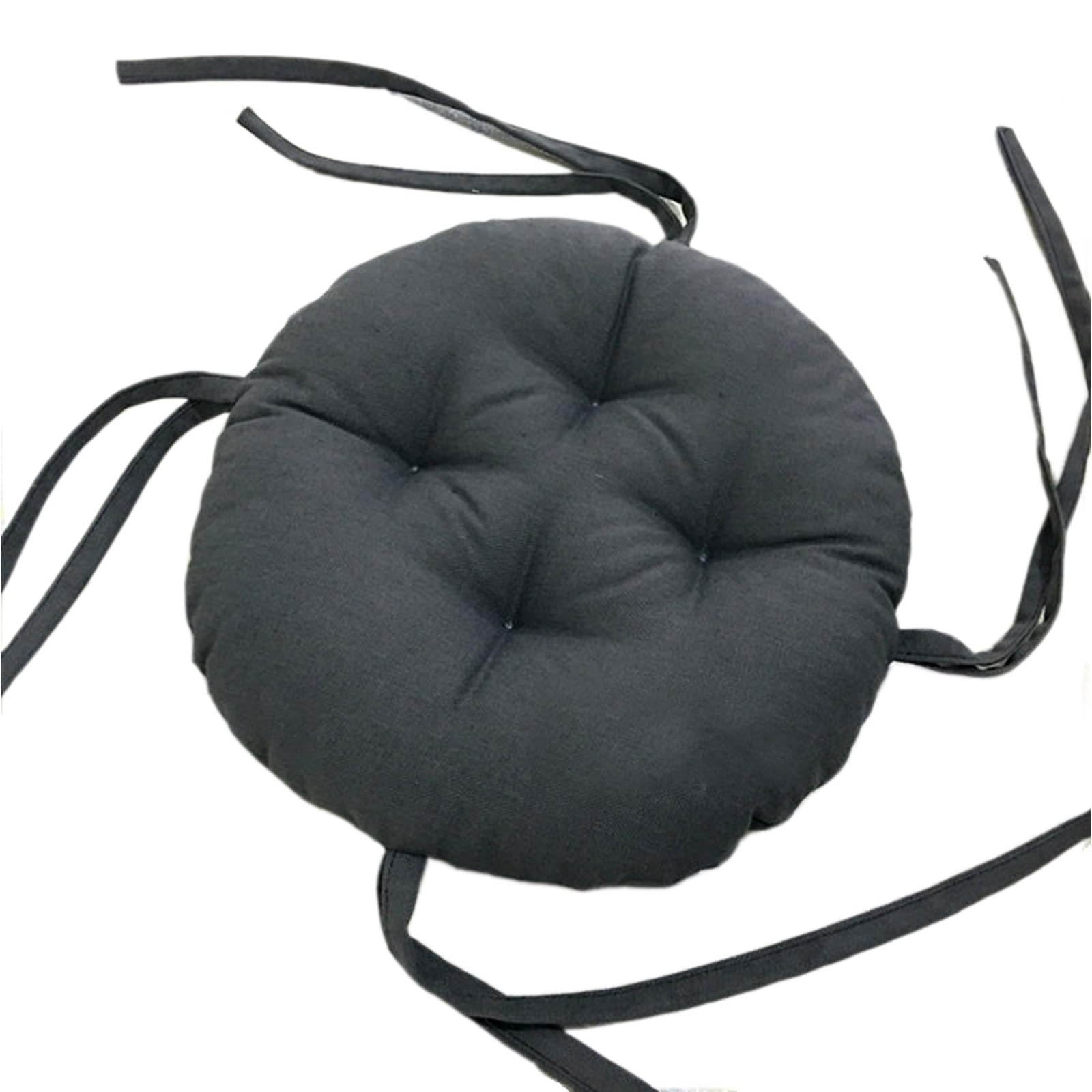 Round Chair Cushions Diameter 25/30/35/40/45/50cm Comfy Elastic Seat Cushion For Barstool Room Office Chairs Bistro Stool Cushion With Ties(Gray,50cm)
