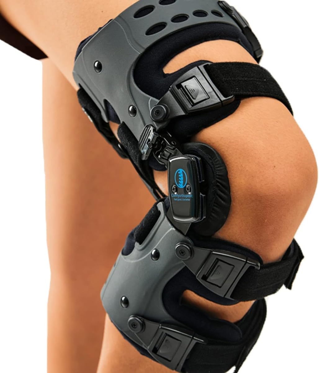 Men & Women OA Unloader Knee Brace, Medial Arthritis Pain & Osteoarthritis Offloader, Bone on Bone Cartilage Joint Support, L1851 L1843 Upgraded Built-in Hex Key, Right Fits Up to 32in Plus Size Thigh