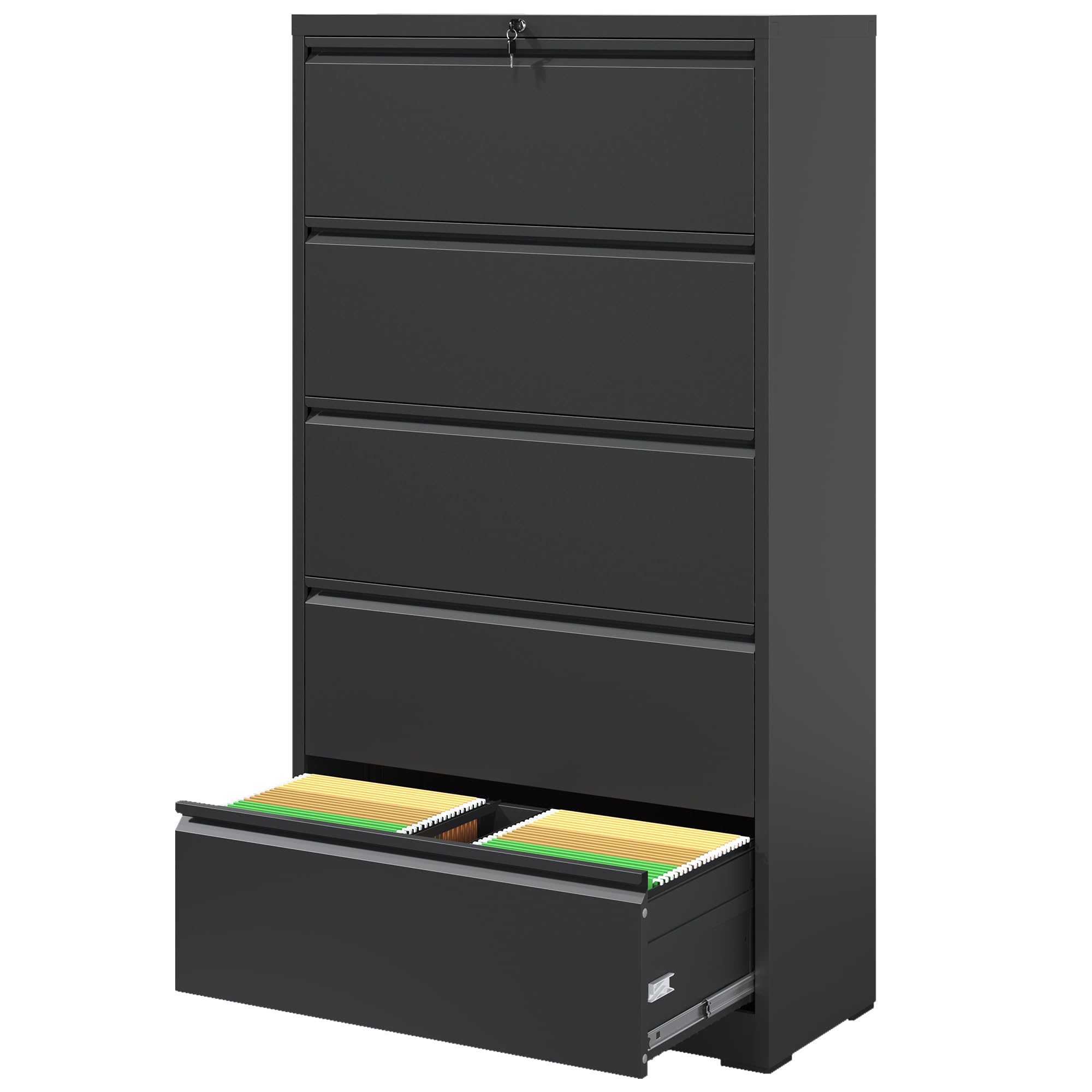 Lateral File Cabinets with Drawer,Metal Lateral Filing Cabinet for Home Office,Wide Steel Storage Cabinet Commercial Drawer for Legal/Letter/A4 Size Files