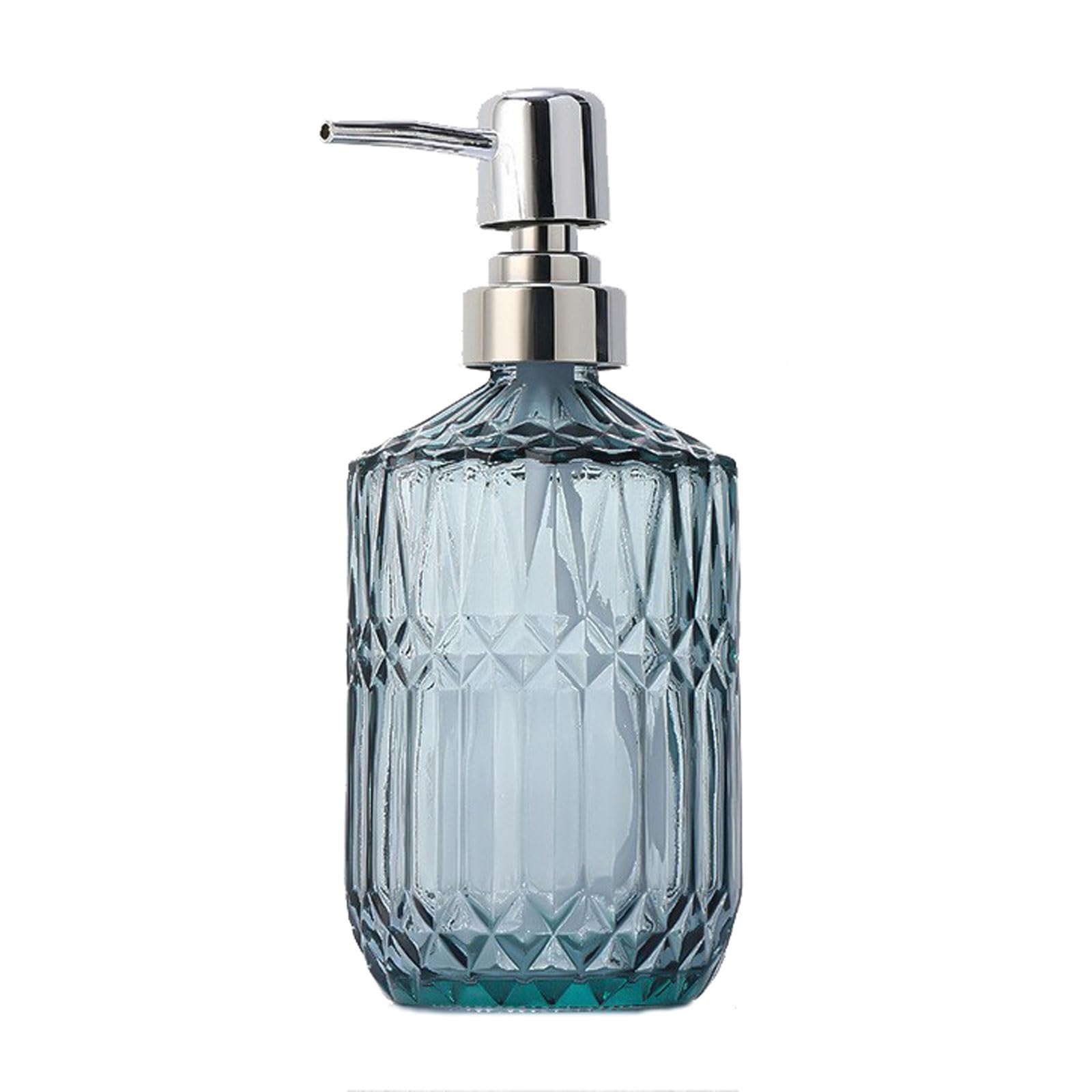 Kxaoxgrc Blu Glass Soap Lotion Dispenser Set, Glass Soap Dispenser 450Ml Push Type Multicolor For Dishwashing Liquid Lotion Shower Gel(,Nero)
