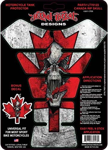 Yana Shiki USA YSLT70123 Tank Pad Canada Ripping Skull, 1 paquete