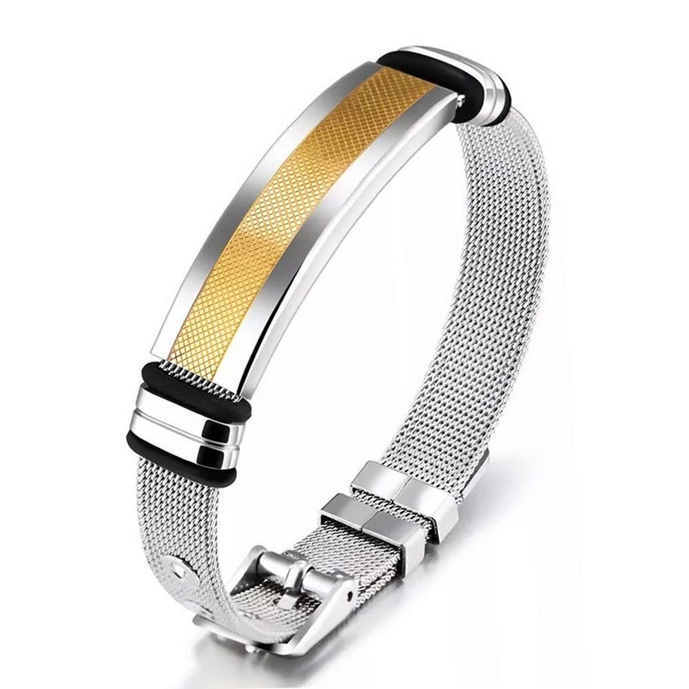 See full amazon price history chart for Vientiq Designer Golden Strip Stainless Steel Chain Bracelet - Never Fading Adjustable Length Bracelet for Boys & Men Vientiq Designer Golden Strip Stainless Steel Chain Bracelet - Never Fading Adjustable Length Bracelet for Boys & Men (B0BH89H6PS) Amazon Price History, Amazon Price Tracker