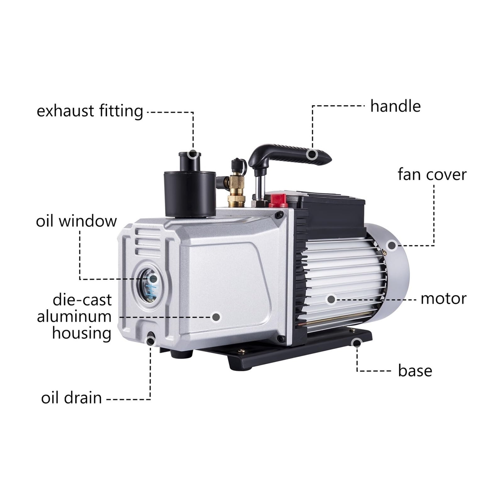 Pompy Próżniowe, Pompa próżniowa, 12CFM 1HP Pompa próżniowa czynnika chłodniczego HVAC Chłodzenie do pakowania próżniowego Klimatyzacja domowa Konserwacja samochodów