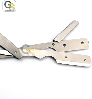 G.S PROFESSIONAL STAINLESS STEEL EXCHANGEABLE BLADE BARBER RAZORS