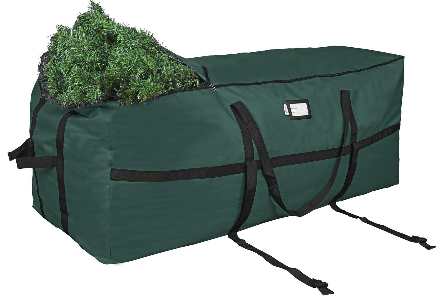 ProPik Christmas Tree Storage Bag, Fits up to 9 Ft. Tall Disassembled Holiday Tree, Heavy Duty Xmas Storage Container, 24"Height X 24" Extra Wide X 60" Long with Top Side Handles and Straps (Green)