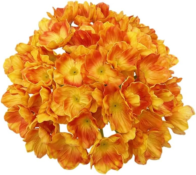 10 PCS High Quaulity Fresh Artificial Mini Real Touch PU/Latex Corn Poppies Decorative Silk Fake Artificial Poppy Flowers for Wedding Holiday Bridal Bouquet Home Party Decor (Orange) image 2