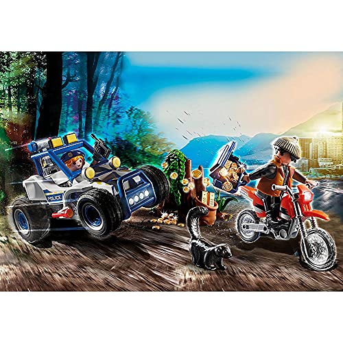 PLAYMOBIL - CARRO OFF-ROAD DA POLÍCIA COM BANDIDO