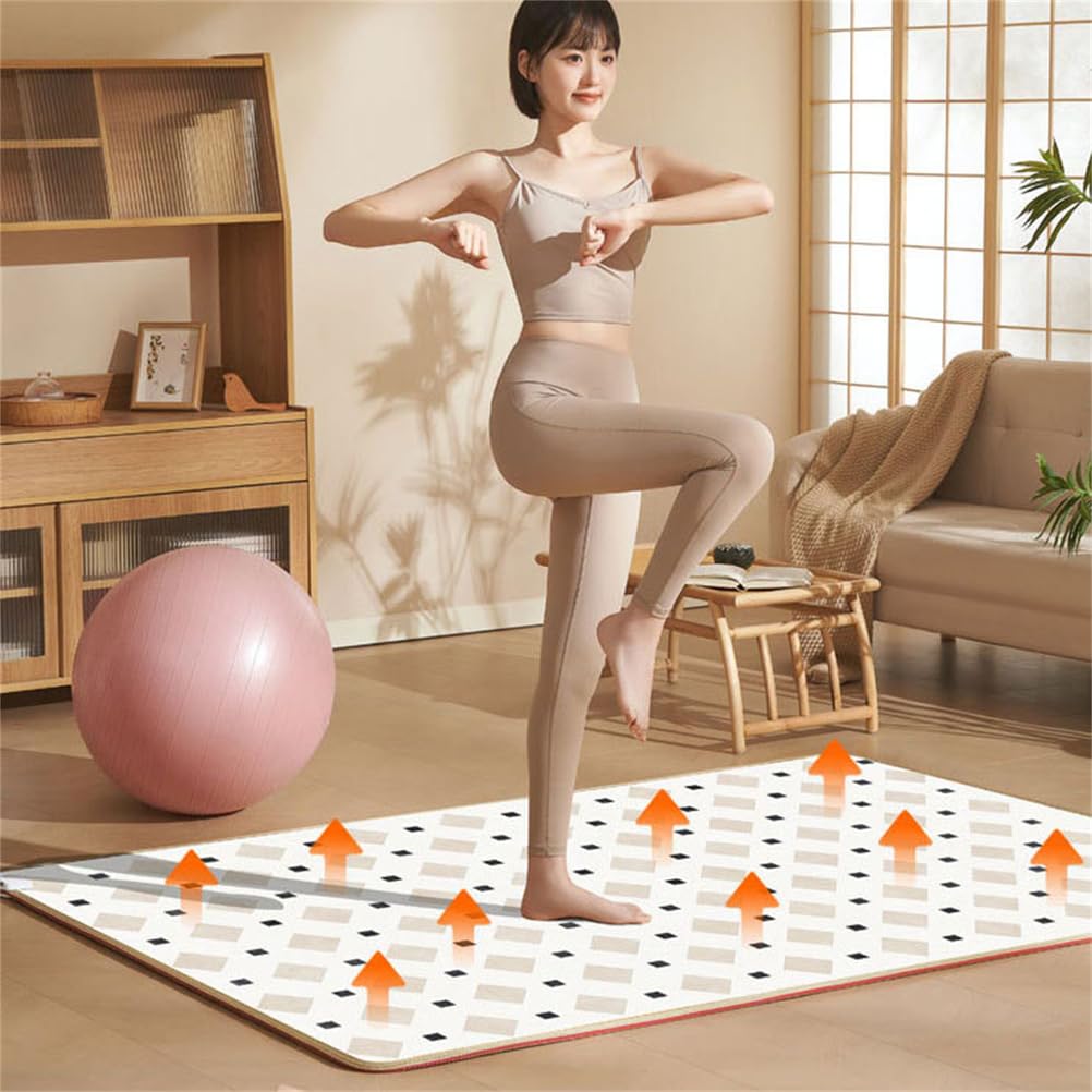 Alfombra calefactora eléctrica, Calefactor infrarrojo, Alfombra calefactora eléctrica, tapete Calefactor, Calentador de pies para Yoga,50X100cm
