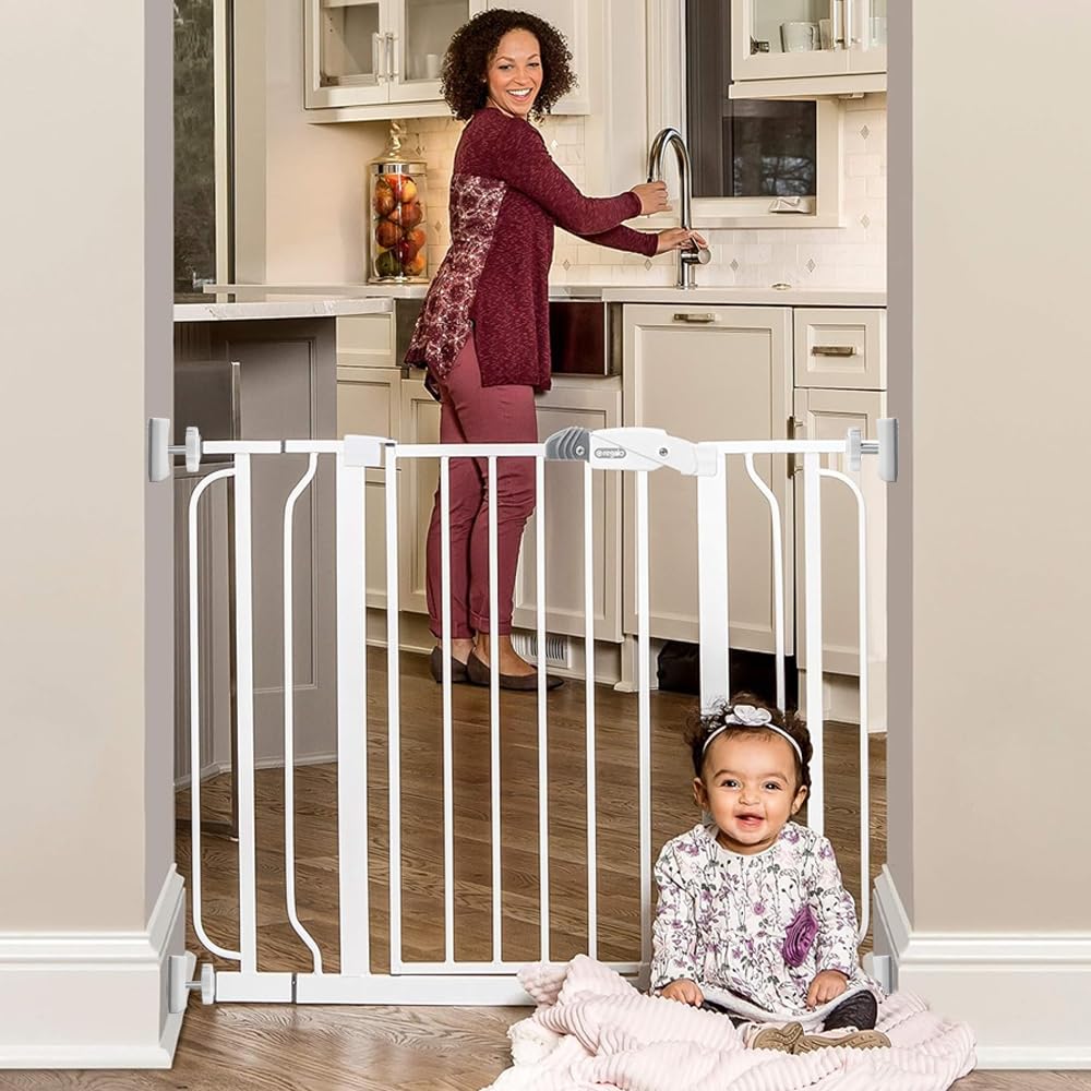4PCS Vis Portail Escalier M8 + Protecteur Mural Sans Percage - Barrière Sécurité Enfant