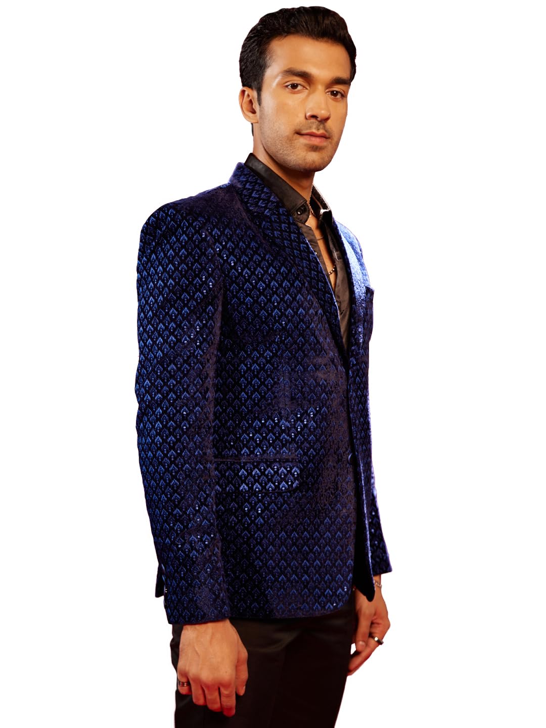 vastramay Men's Velvet Embroidered Blazer - Indulge in Opulent Velvet Luxury-picture-46