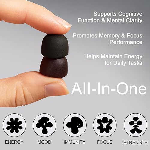 Miniatura 4 de Super Mushroom Daily Gummies - Chaga, melena de león, reishi, cordyceps - Gomitas de suplemento de hongos todo en uno - 60 gomitas (1)