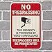 SmartSign - T1-1074-HI_12x18 “No Trespassing - This Property is Protected by Video Surveillance, Trespassers Will Be Prosecuted” Sign | 12
