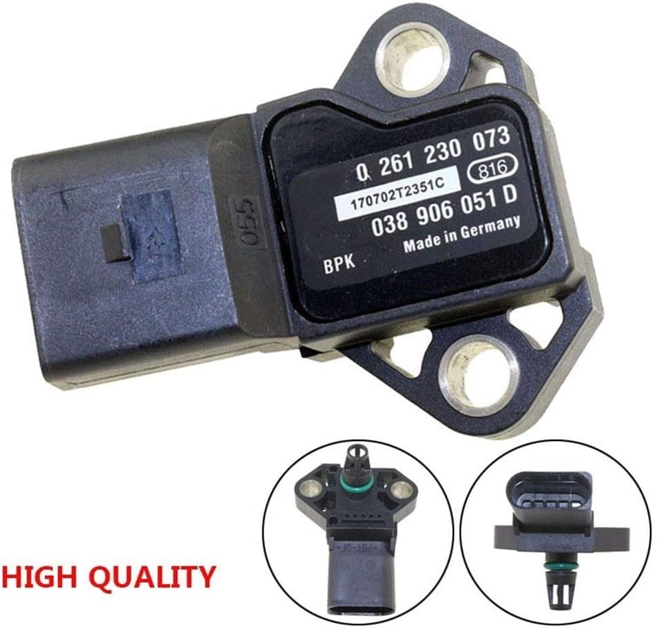 LOGEA Pressure Sensor Switch 038 906 051 D Manifold Absolute Turbo MAP Sensor Boost Pressure Drucksensor Sender Compatible with Audi A3 A4 A6 Q3 S3 TT 1.8 2.0 TFSI FSI T