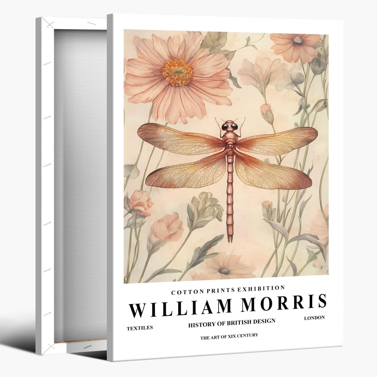 William Morris Bumble Bee Botanical Wall Art Posters Decor for Kitchen Garden Vintage Botanical Textile Print8x12inch Framed