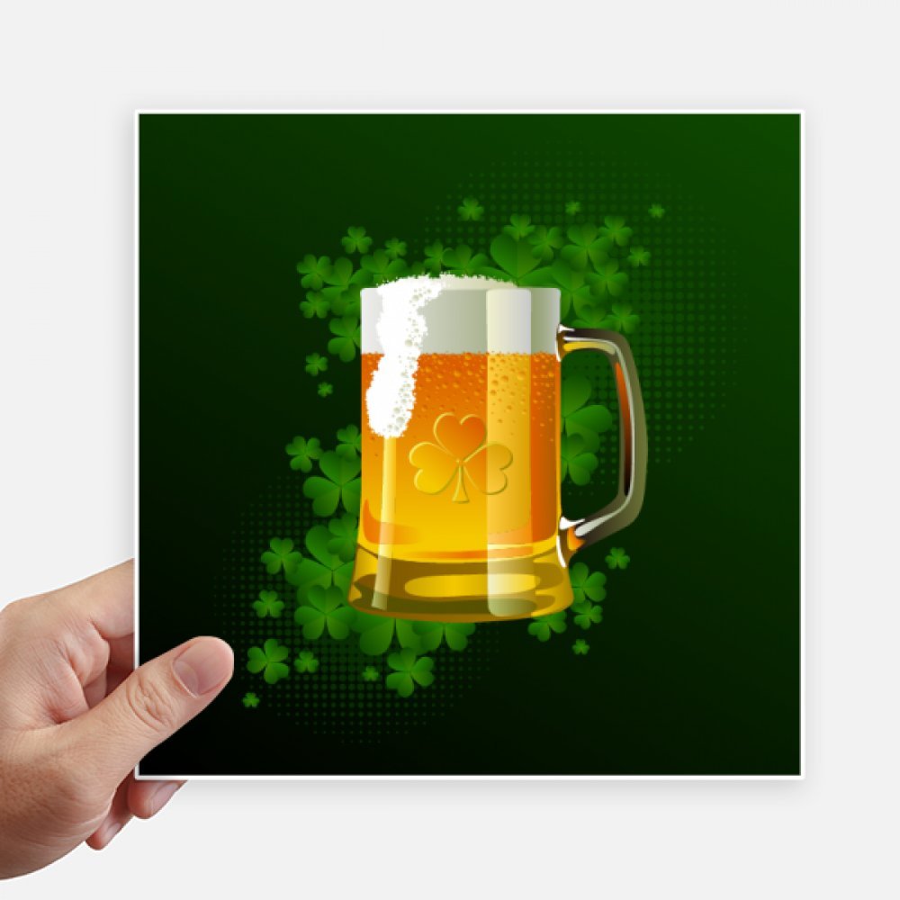 Bière Irlande St.Patrick autocollant premium multicolore de 20 cm pour mur