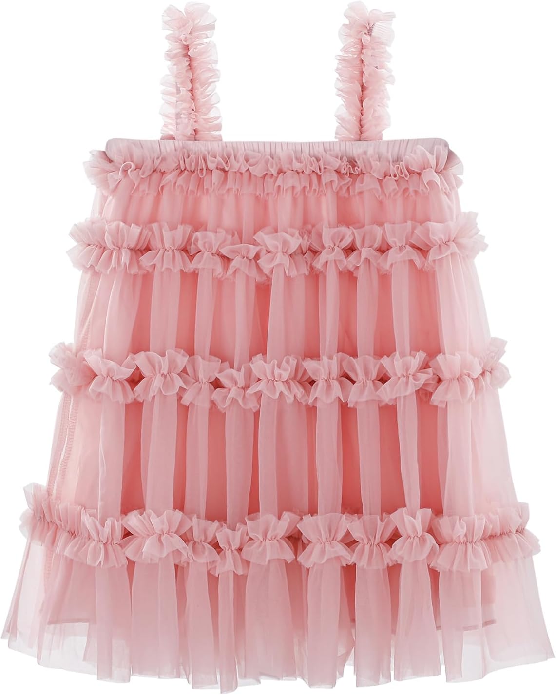 Vintage Flower Girl Dress Ruffled A-line Tulle Mesh Dresses for Princess Birthday Party Prom