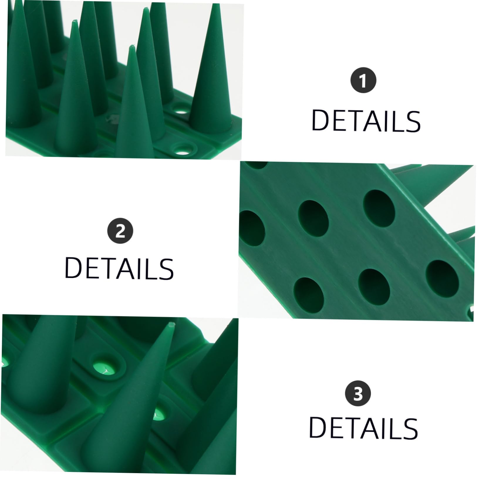 Set da 10 Pezzi di Dissuasori per Piccioni in Plastica Verde, Sicuri e Resistenti, per Tetti e Recinzioni per Prevenire L'atterraggio di Uccelli e Intrusi