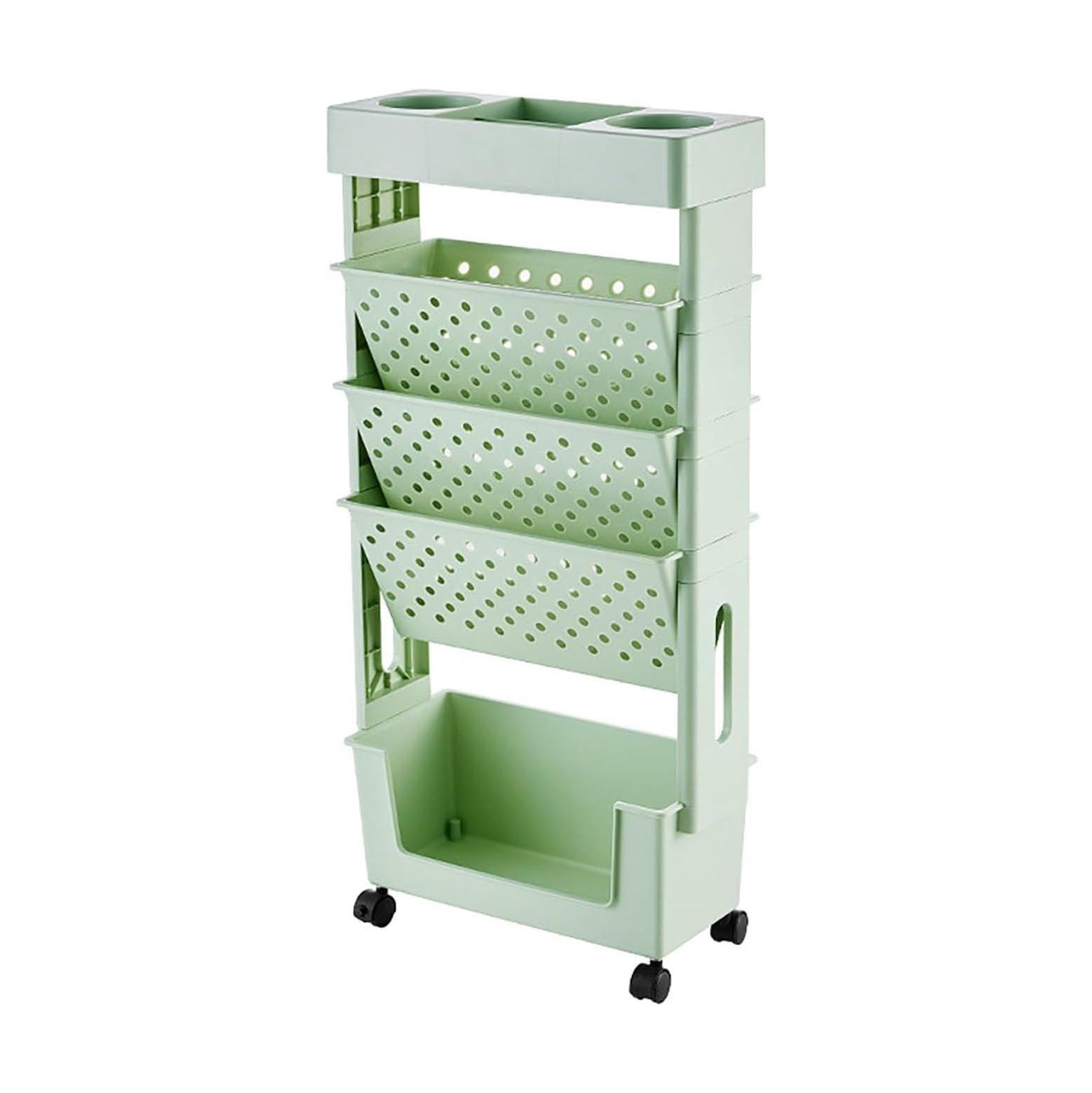 Bibliothèque mobile à roulettes, rangement fin et meuble de rangement polyvalent salon