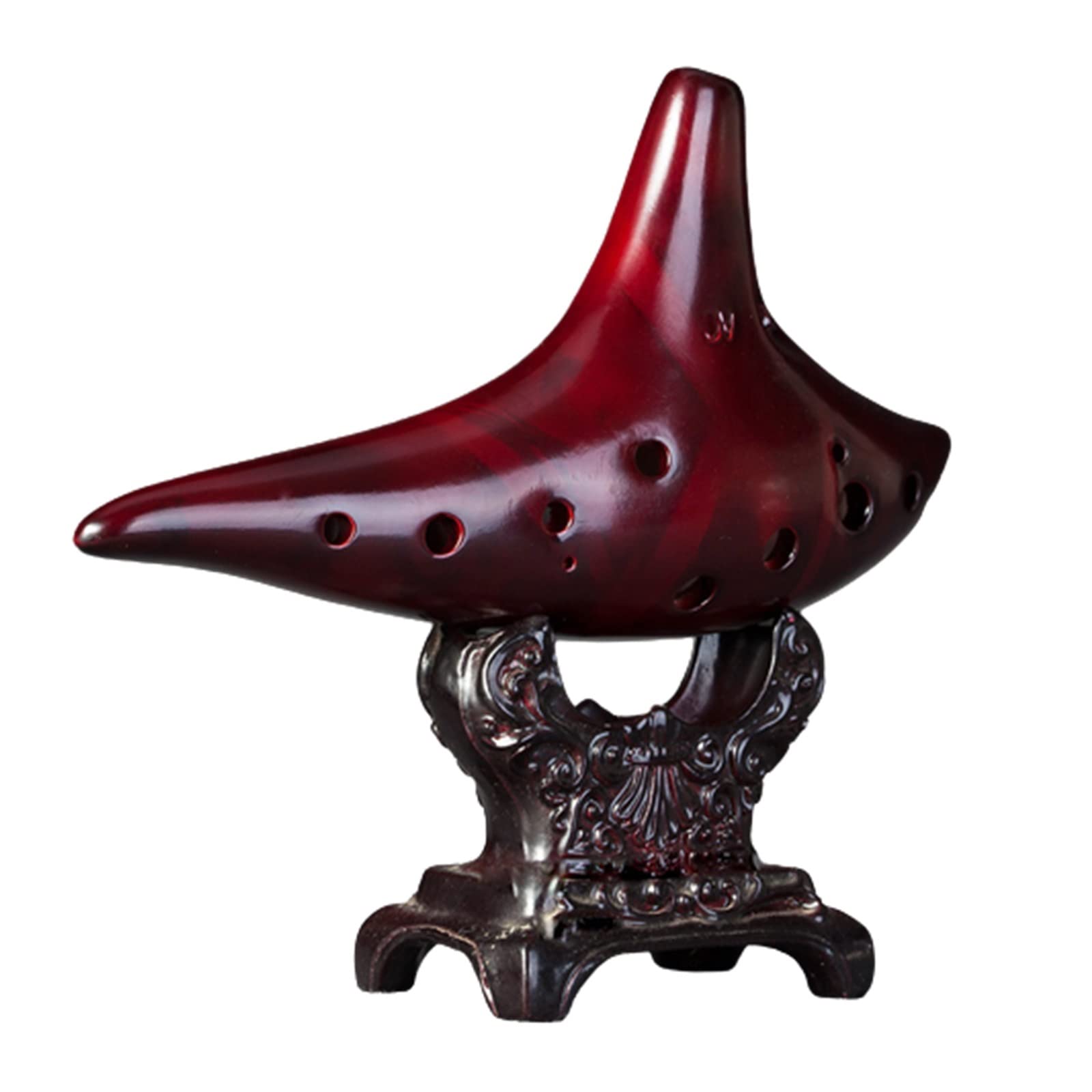 Ocarinas Ocarina Fumé Et Brûlé 12 Trous AC Tune Alto C Ocarina Douze Trous Débutant Professionnel