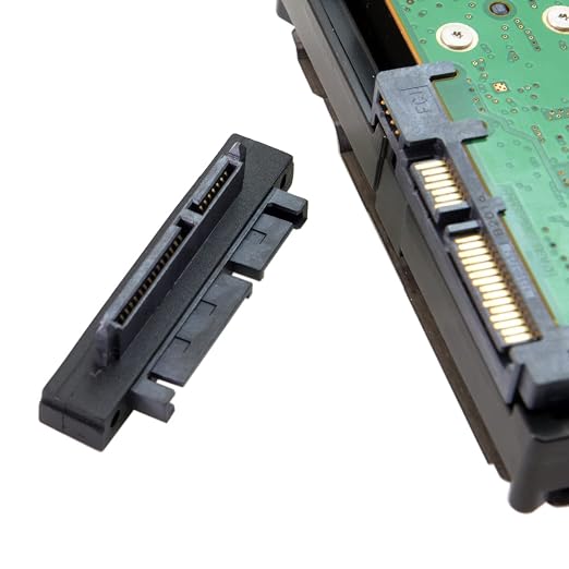 Cable adaptador SATA 22P macho a SATA 22P hembra ángulo 90° miniatura 3