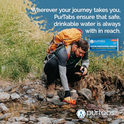 334g water purification tablets - 100 tabs pack for effective disinfection portable water treatment for emergency amp survival quick safe drinking water solution in 30 minutes