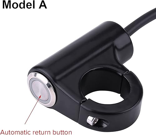 Miniatura 3 de Interruptor de botón de montaje para manillar de motocicleta, 7/8 pulgadas, 0.866 in, botón de arranque para motocicleta, botón de bocina, faros