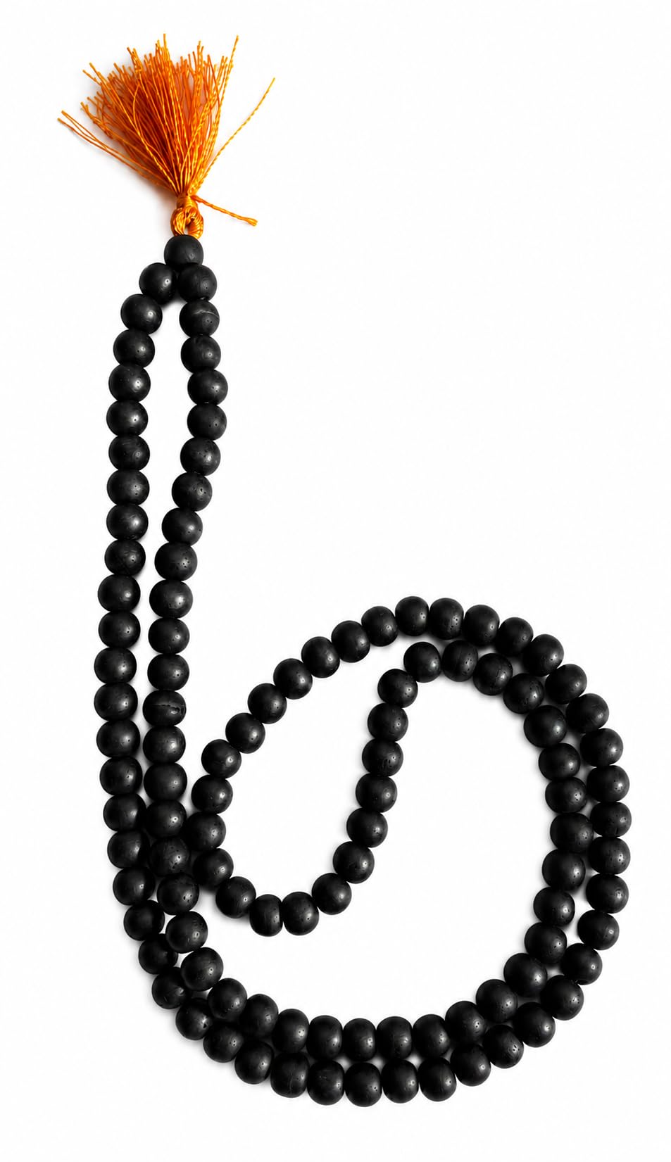 Girivalam Men 100% Natural Unpolished Karungali Malai Original Karungali Malai 8Mm-Natural Black Ebony Wood Mala;-image-3