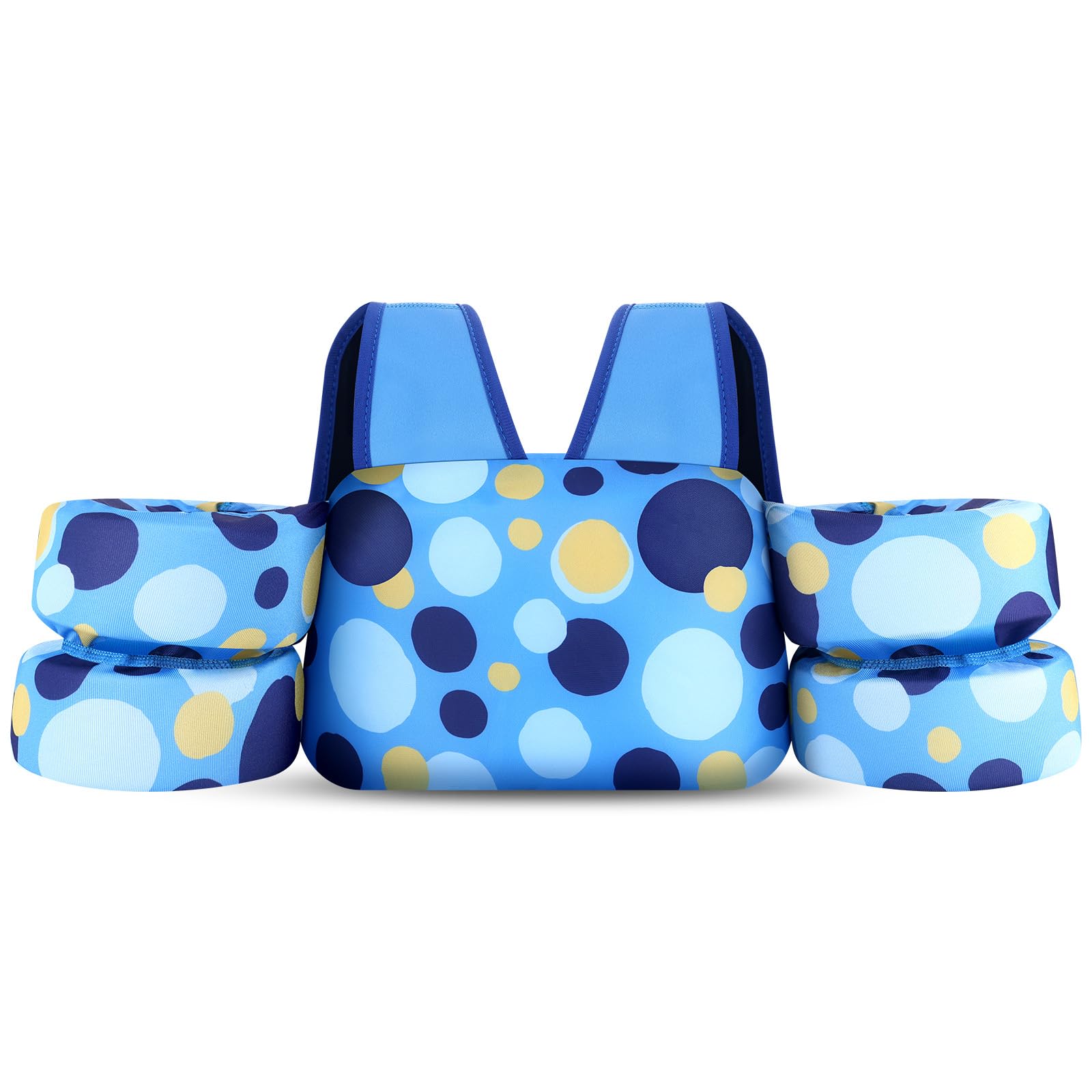 Toddler Floaties Children's Life Jacket Kids Swim Vest 20-30-50-66 Pounds Boys & Girls with Shoulder Harness Arm Wings for 2,3,4,5,6,7 Years Old Baby Pool