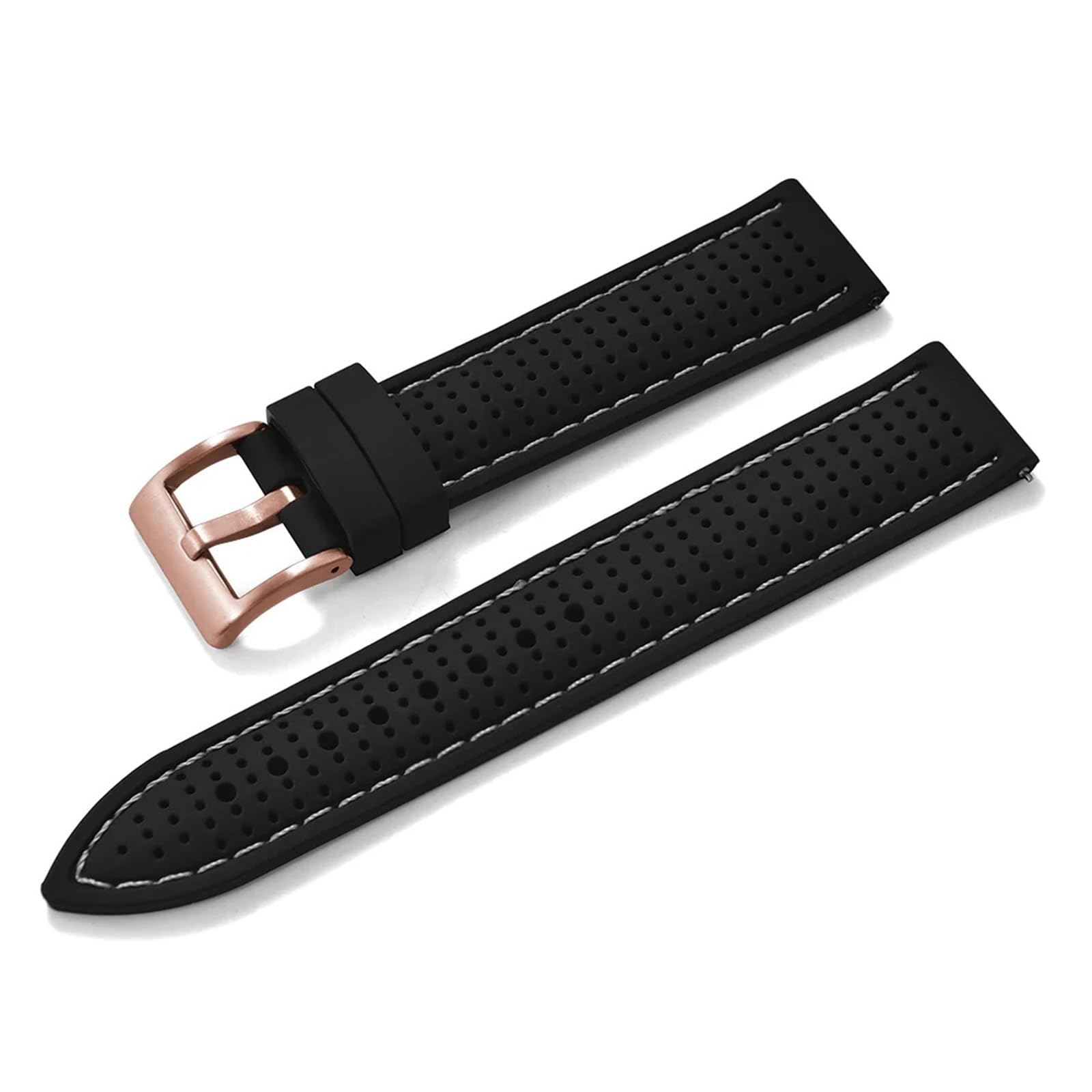 NASUNJIA - Correa deportiva de silicona de liberación rápida, transpirable, impermeable, correa de goma suave de 18 mm, 20 mm, 22 mm, para hombres y mujeres