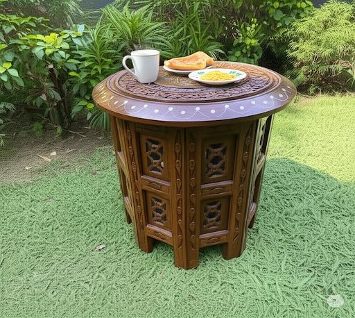 Image of Bros Moon Elegant and Sturdy Multi Purpose Table (Octa Table, 12 inches)