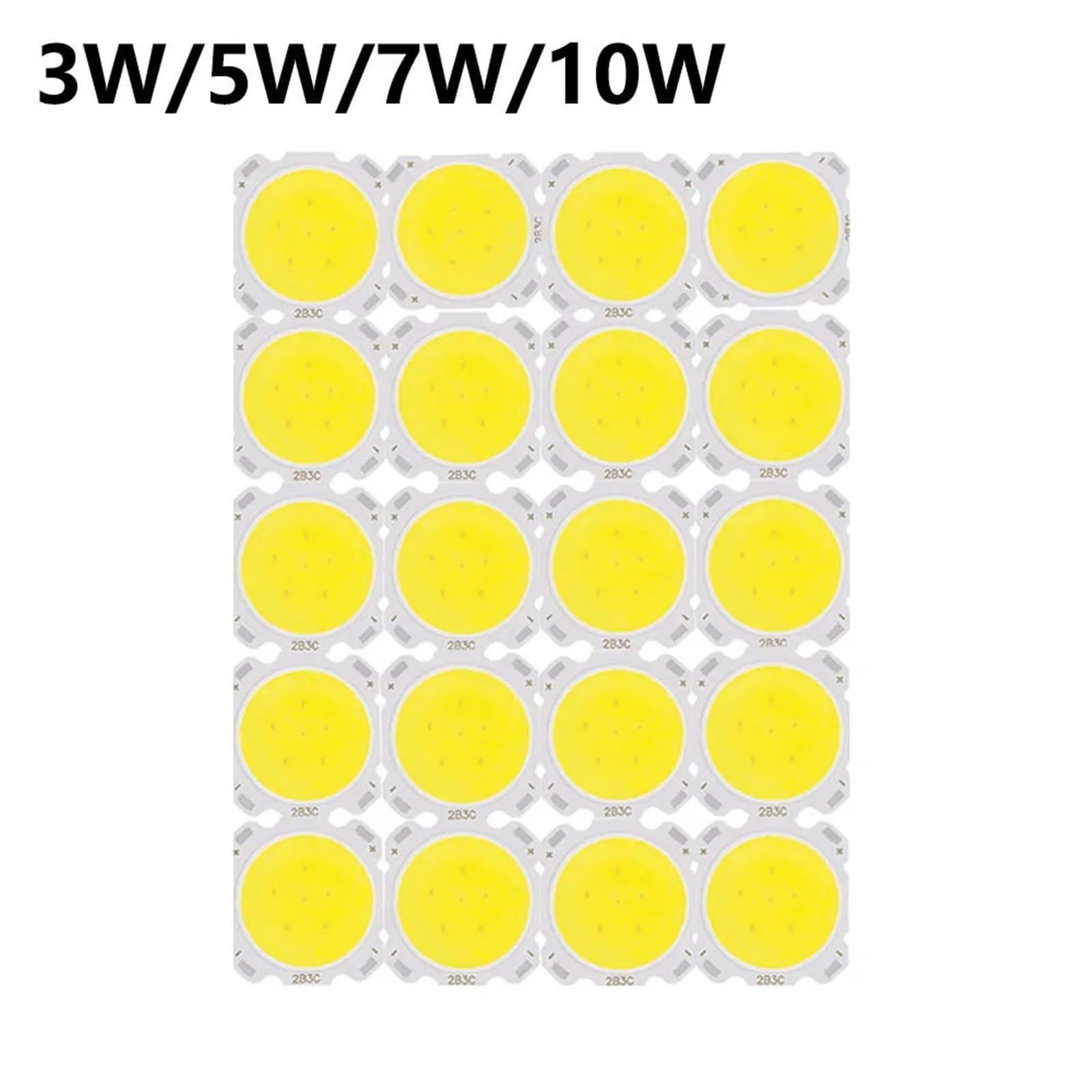 20 sztuk 3W 5W 7W 10W układ źródłowy LED wysokiej dioda LED dużej mocy żarówka COB 2 lampa światła reflektor lampa świecąca dół lampy żarówka ciepły biały(Warm White 20pcs,3W 9-12V 2422)