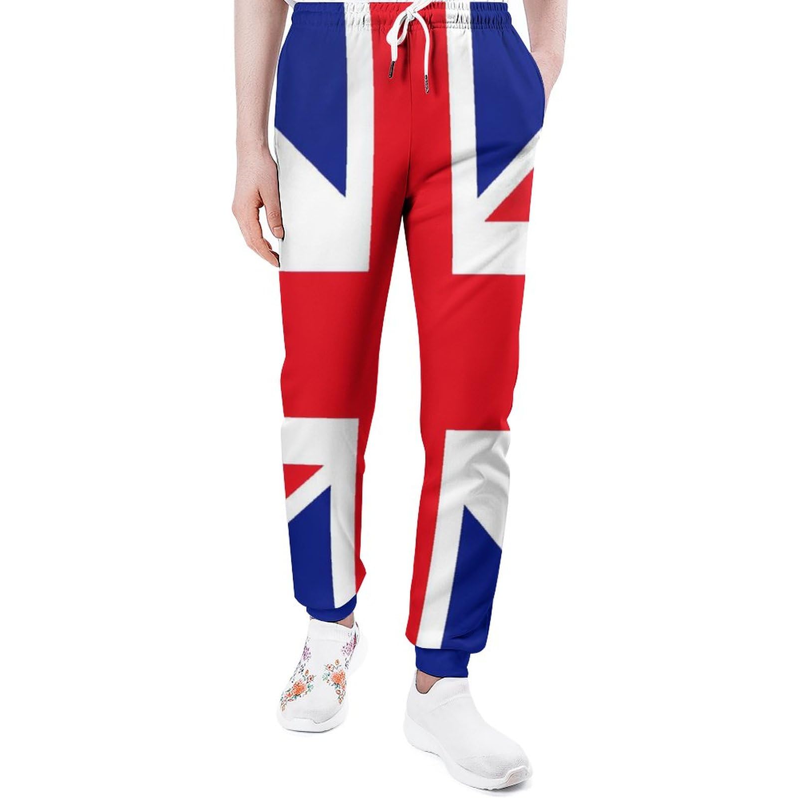 Yaxinduobao British Flag Sweatpants for Men Yoga Athletic Lounge Jersey Trousers with Pockets