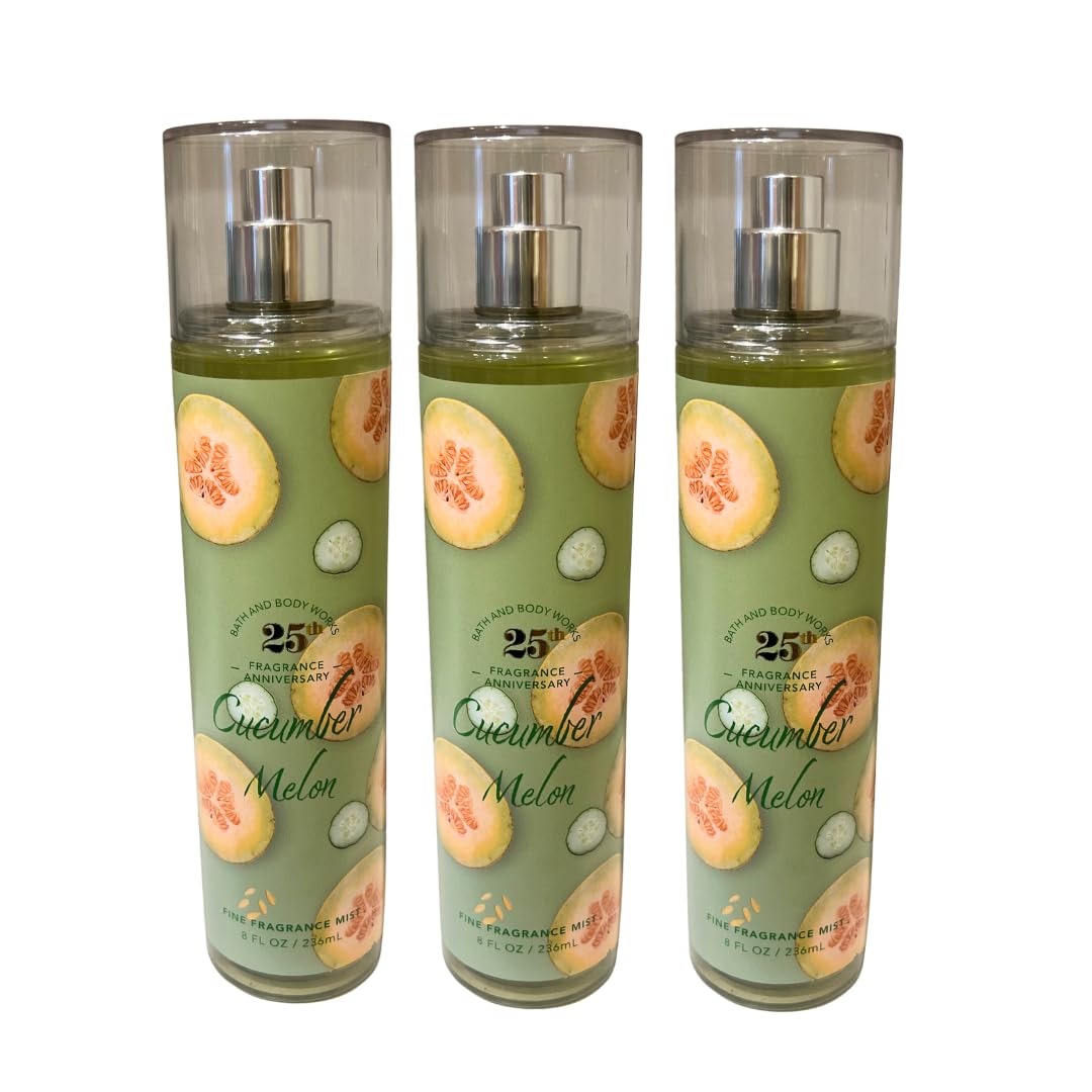 Bath & Body Works Cucumber Melon Fine Fragrance Mist 8oz - Pack of 3