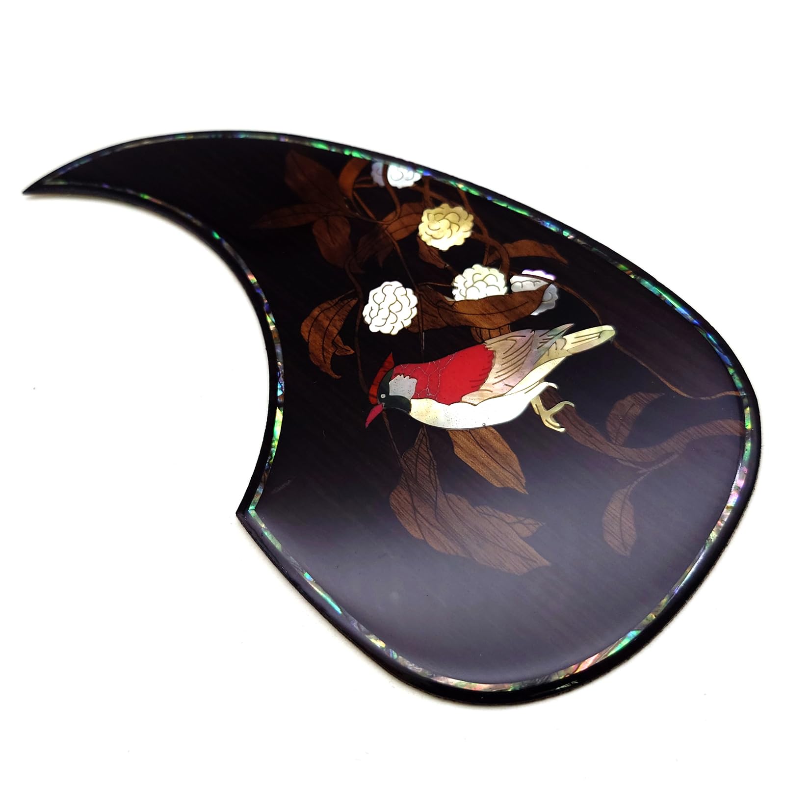 Guitar Pick Guard, Battipenna in abalone in palissandro autoadesivo for Chitarre acustiche folk D-45 Taylor(31)