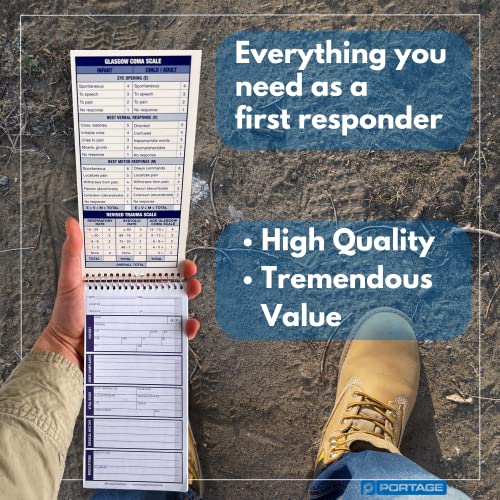 Emt/First Responders Vital Statistics Notebook – 8” X 4” Medical Notebook For Vital Signs And Additional Patient Information – 210 Pages (3 Pack) #TOP2