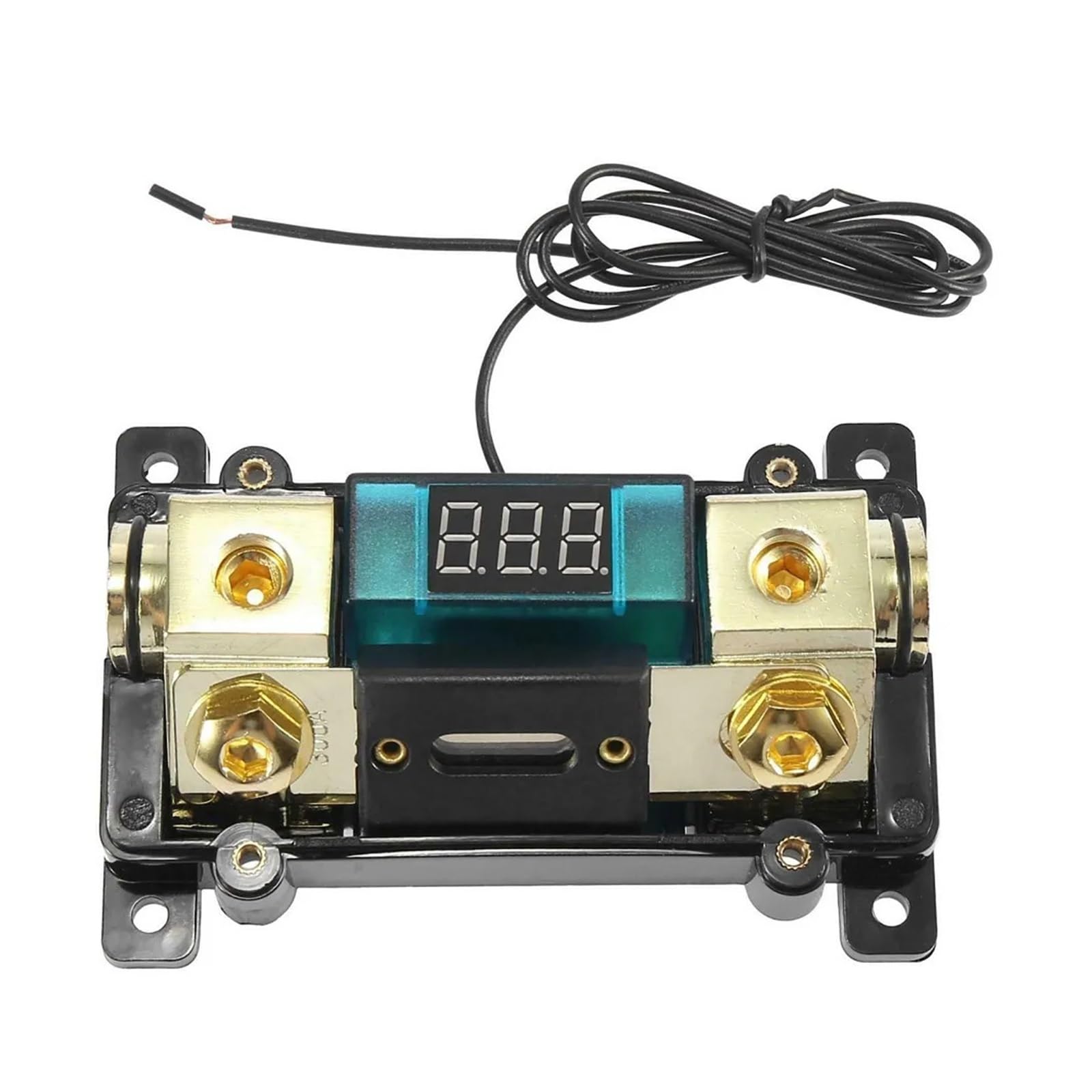 Support de fusible 300A NURII avec affichage numérique audio de voiture noir