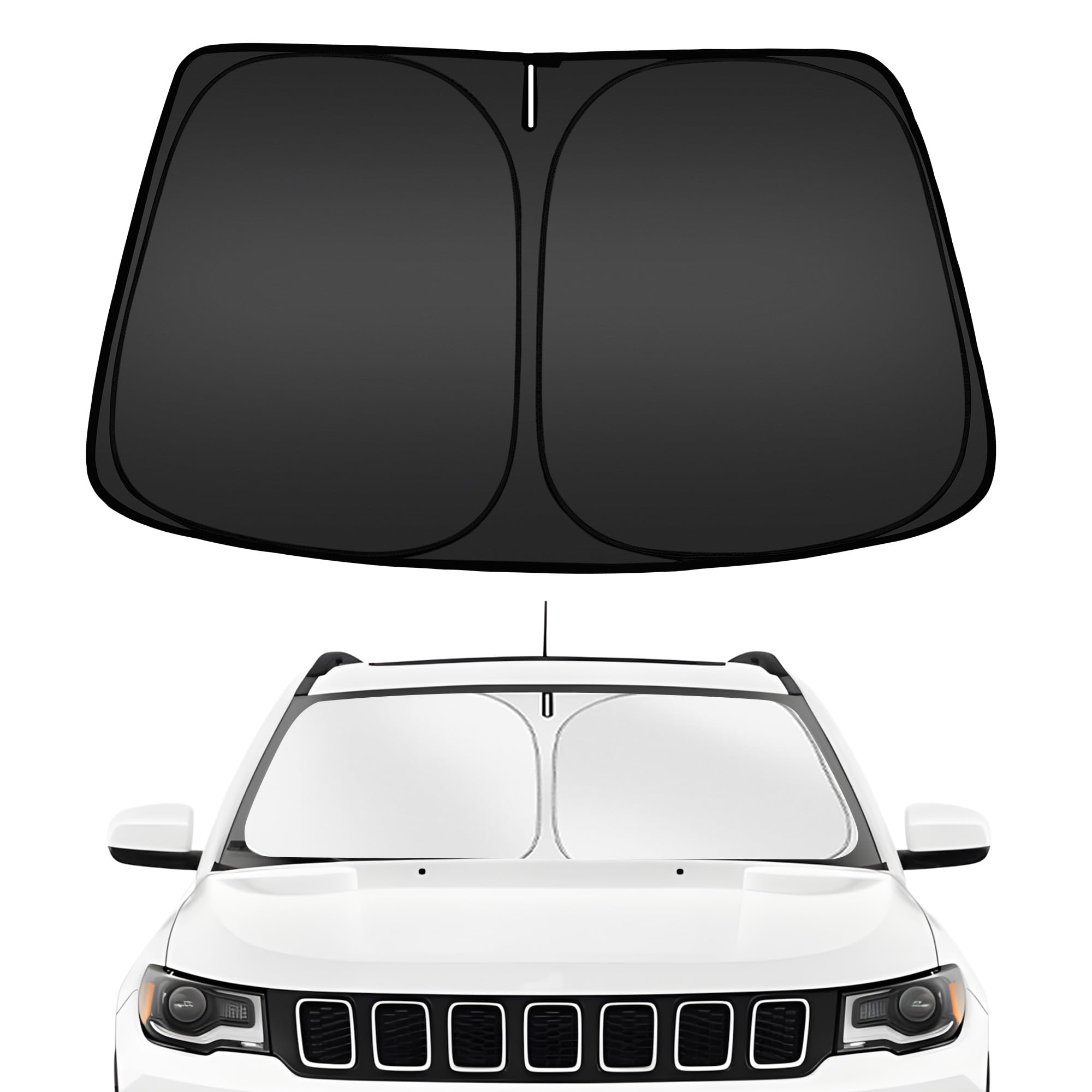 ARISMOTOR Windshield Sun Shade for Jeep Compass 2017-2026 2027
