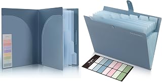 SKYDUE Expanding File Organizer with 8 Pockets and 5 Pocket Expanding File Folder