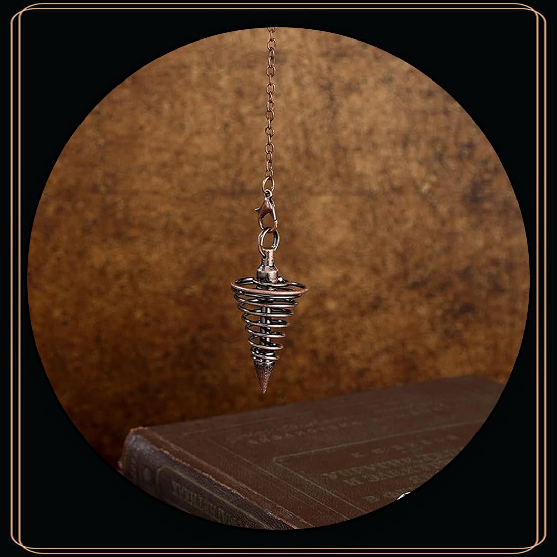 NJCXOLA 2 pezzi a pendolo in rame, per esoterismo in metallo, per divinazione, accessori per tarocchi, regali per gli amanti dei tarocchi