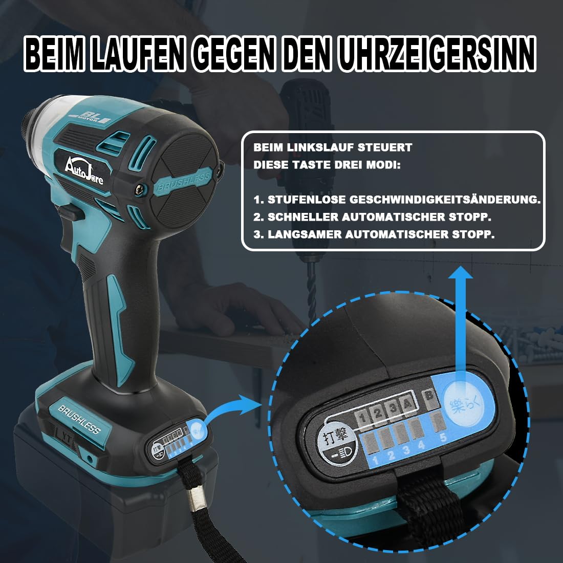 Bezszczotkowa wkrętarka akumulatorowa kompatybilna z Makita 18 V
