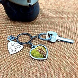 Pet Dog Remembrance Memorial Photo Frame Keychain Gifts, Pet Sympathy Present,You are Always in My Heart Pet Dog Remembrance Memorial Photo Frame Keychain Gifts, Pet Sympathy Present,You are Always in My Heart