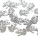HUELE 50pcs Angel Charms Pendant, Tibetan Silver Guardian Angel for Jewelry Making, 20x14mm