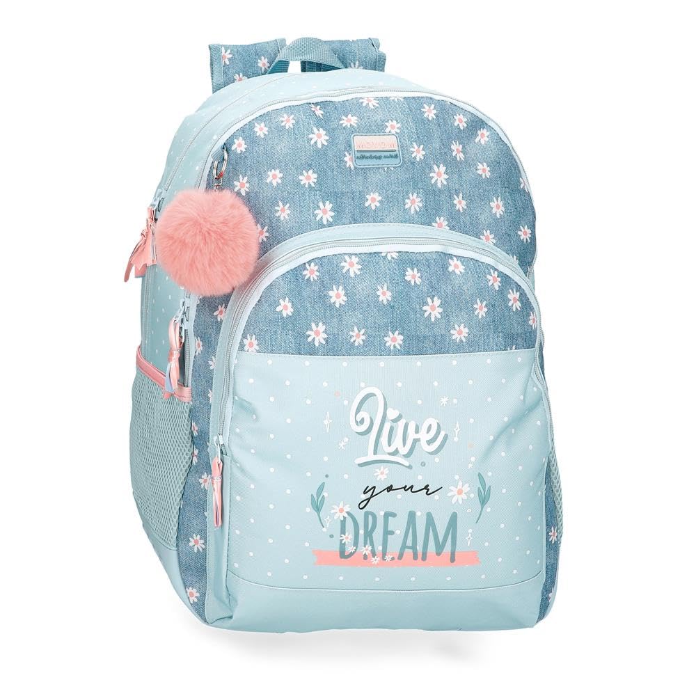 MOVOM Live your dreams mochilas, mochilas escolares, mochilas infantiles, Incluye pompon decorativo, varios compartimentos de Joumma Bags
