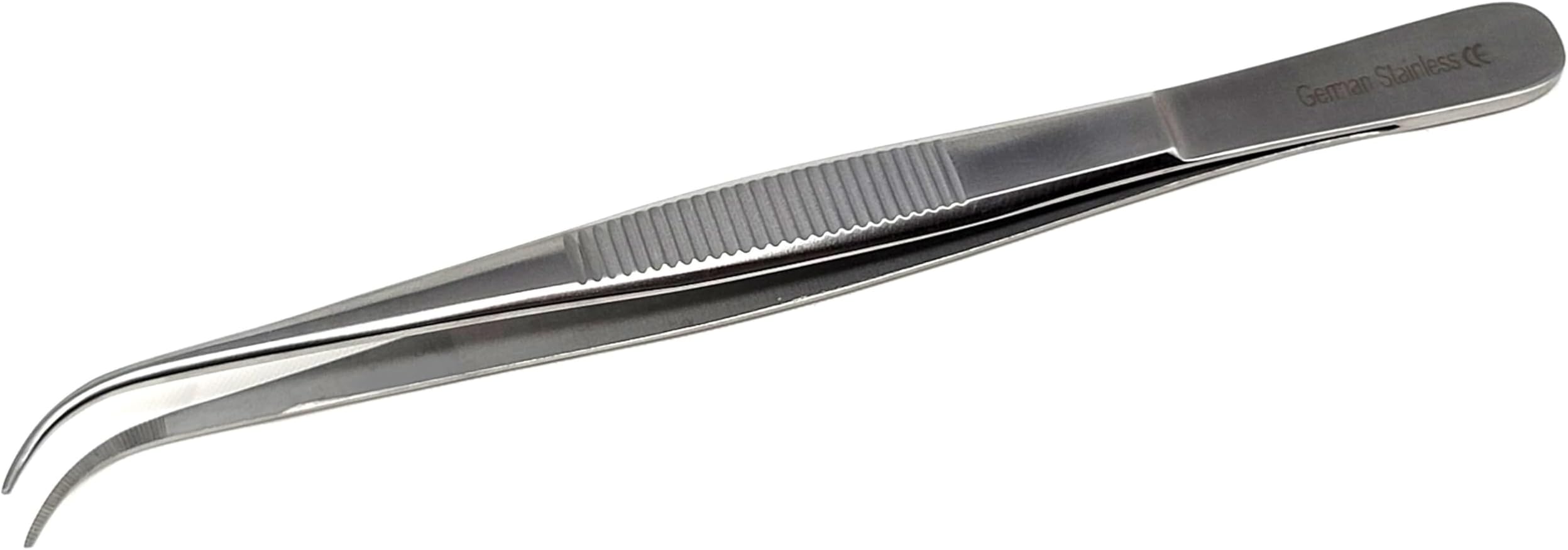 Lab Tweezers High Precision Forceps, 6" (15.2 cm), Fine Strong Curved Point tweezers, Stainless Steel
